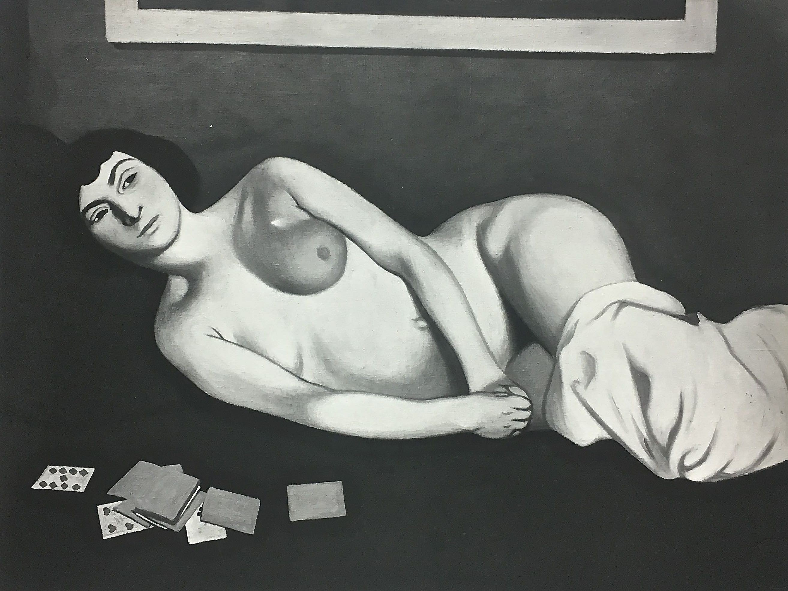 Eugène Druet, Félix VALLOTTON (1865-1925) Femme nue couché aux cartes bleues Eugène Druet, Félix VALLOTTON (1865-1925) Femme nue couché aux cartes bleues