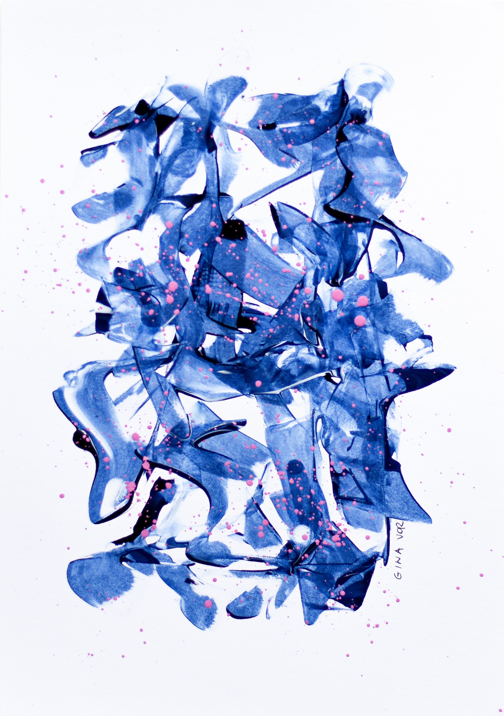 Gina Vor, Prussian Blue | Abstrait | Abstract Gina Vor, Prussian Blue | Abstrait | Abstract