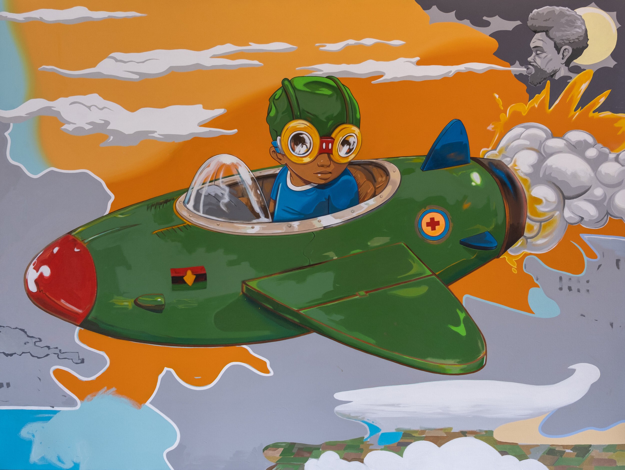 Hebru Brantley, When The Wind Is At Your Back Hebru Brantley, When The Wind Is At Your Back