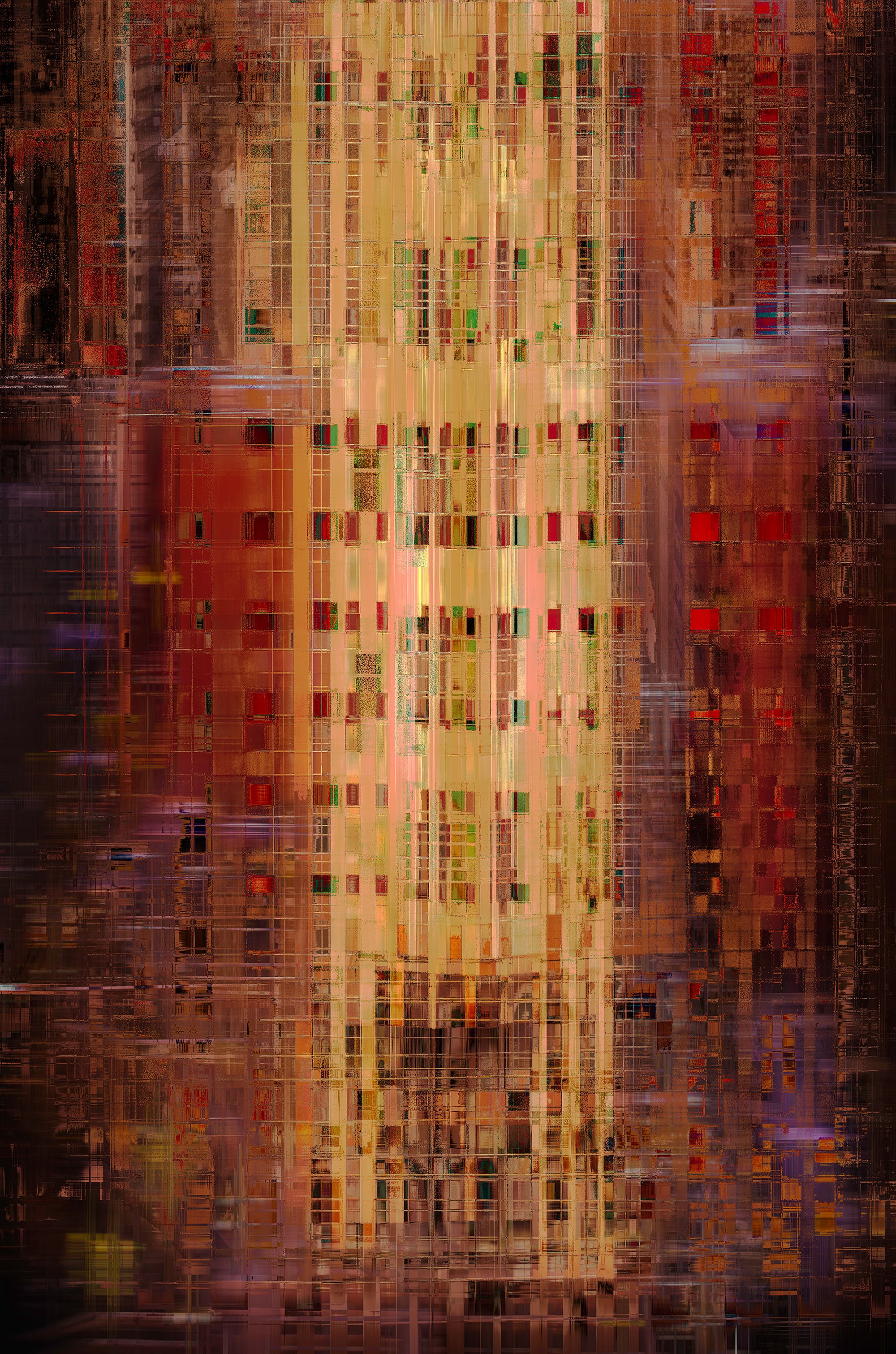 Jens-Christian Wittig, 'Joe Klimt Red Dawn' Abstract Digital Painting Jens-Christian Wittig, 'Joe Klimt Red Dawn' Abstract Digital Painting