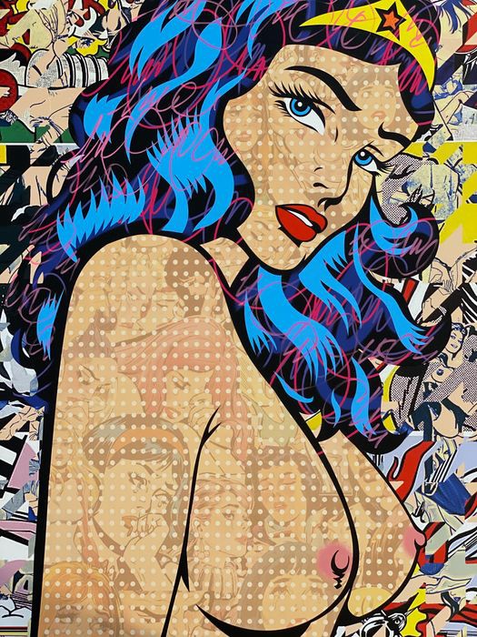 Dillon Boy, Nude Wonder Woman vs Roy Lichtenstein Dillon Boy, Nude Wonder Woman vs Roy Lichtenstein