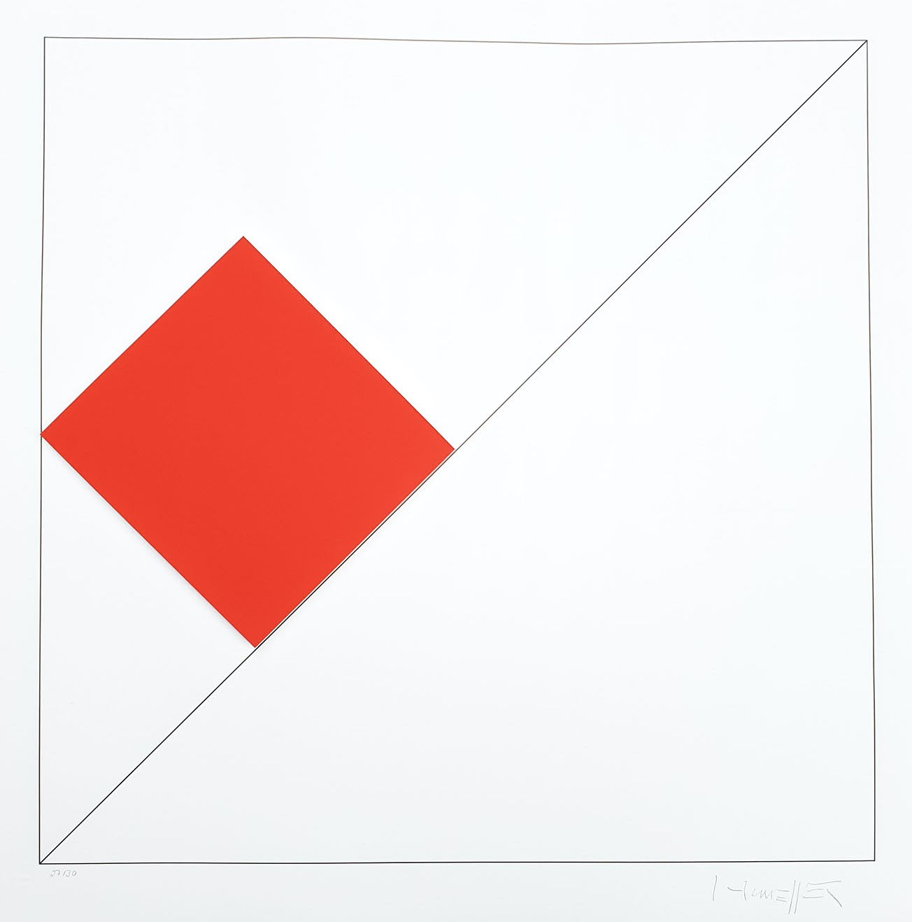 Gottfried Honegger, Composition 1 carré 3D (rouge) Gottfried Honegger, Composition 1 carré 3D (rouge)