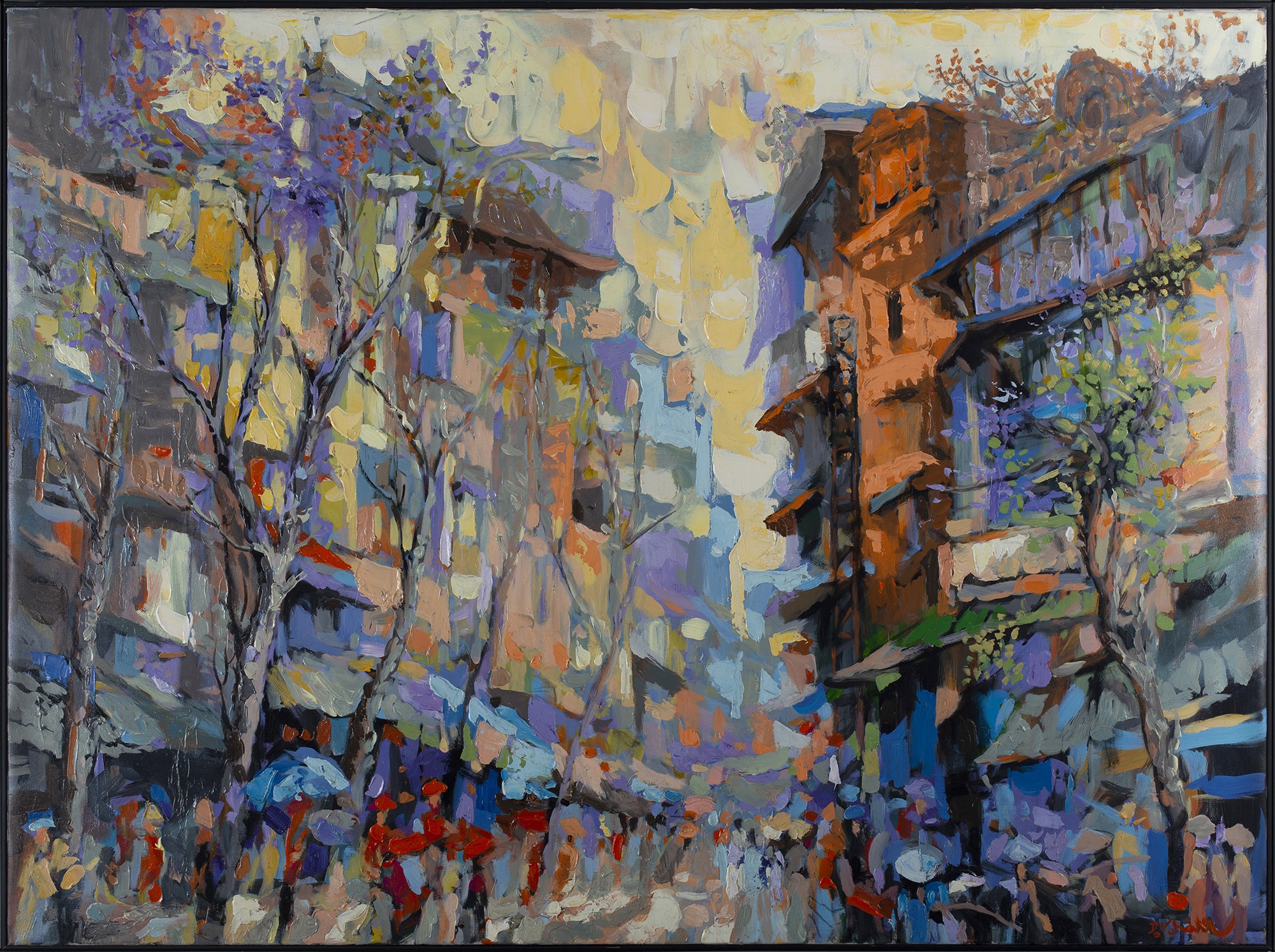 Duong Viet Nam, Early Spring Colorful Impressionist Painting Duong Viet Nam, Early Spring Colorful Impressionist Painting