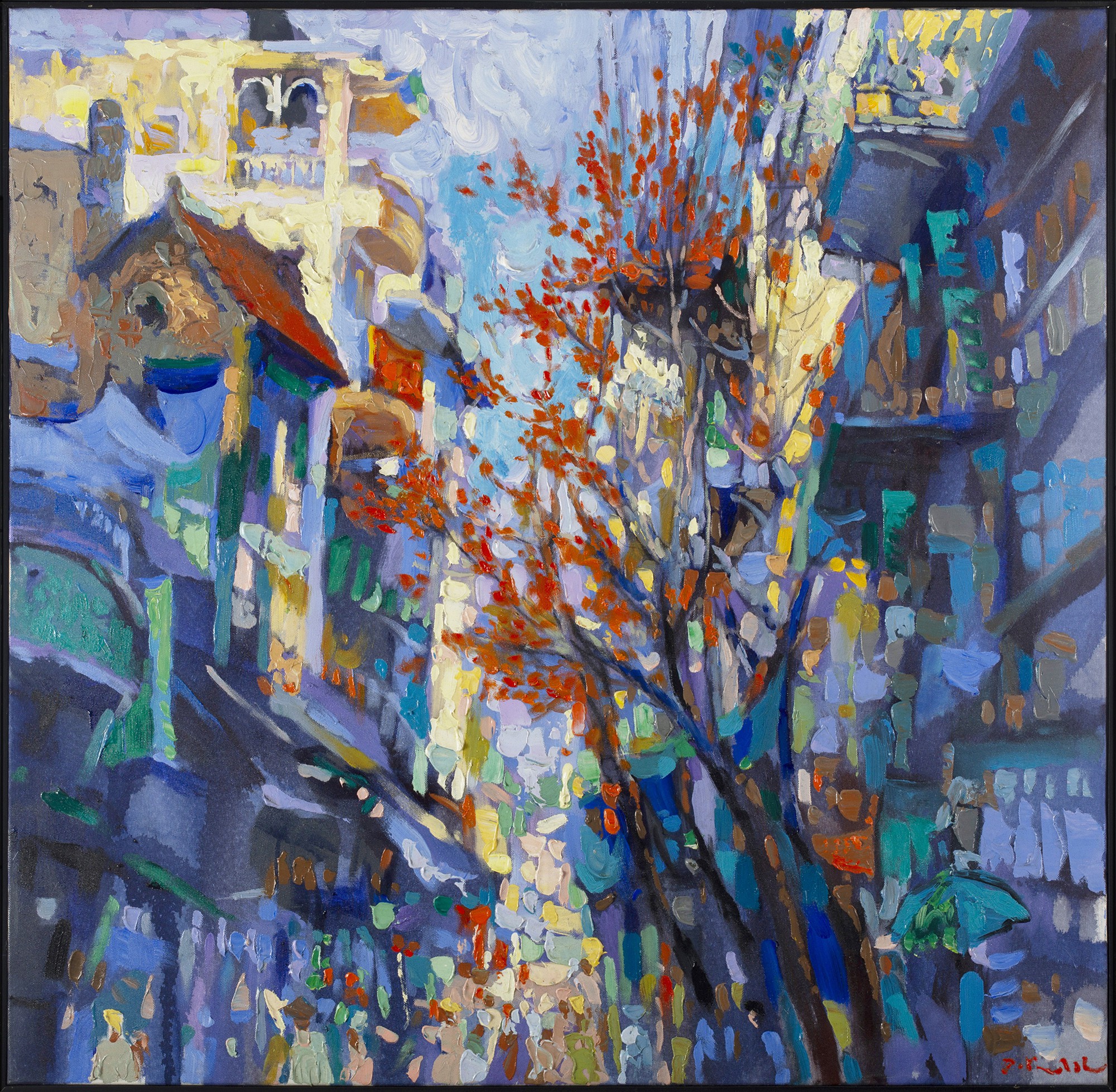 Duong Viet Nam, Ha Ba Trung Street Impressionist Painting Duong Viet Nam, Ha Ba Trung Street Impressionist Painting