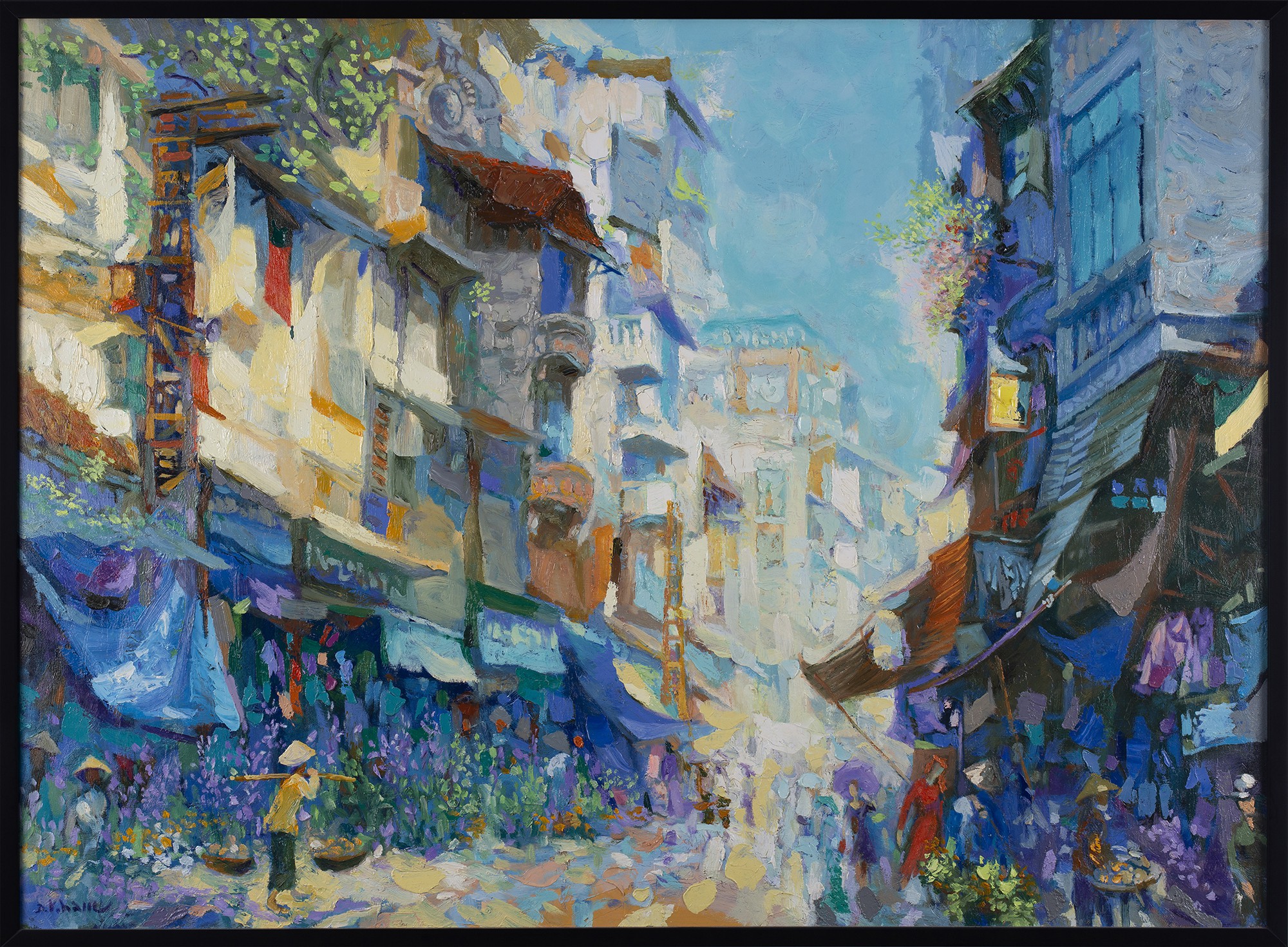 Duong Viet Nam, Ha Bong Street Impressionist Painting Duong Viet Nam, Ha Bong Street Impressionist Painting