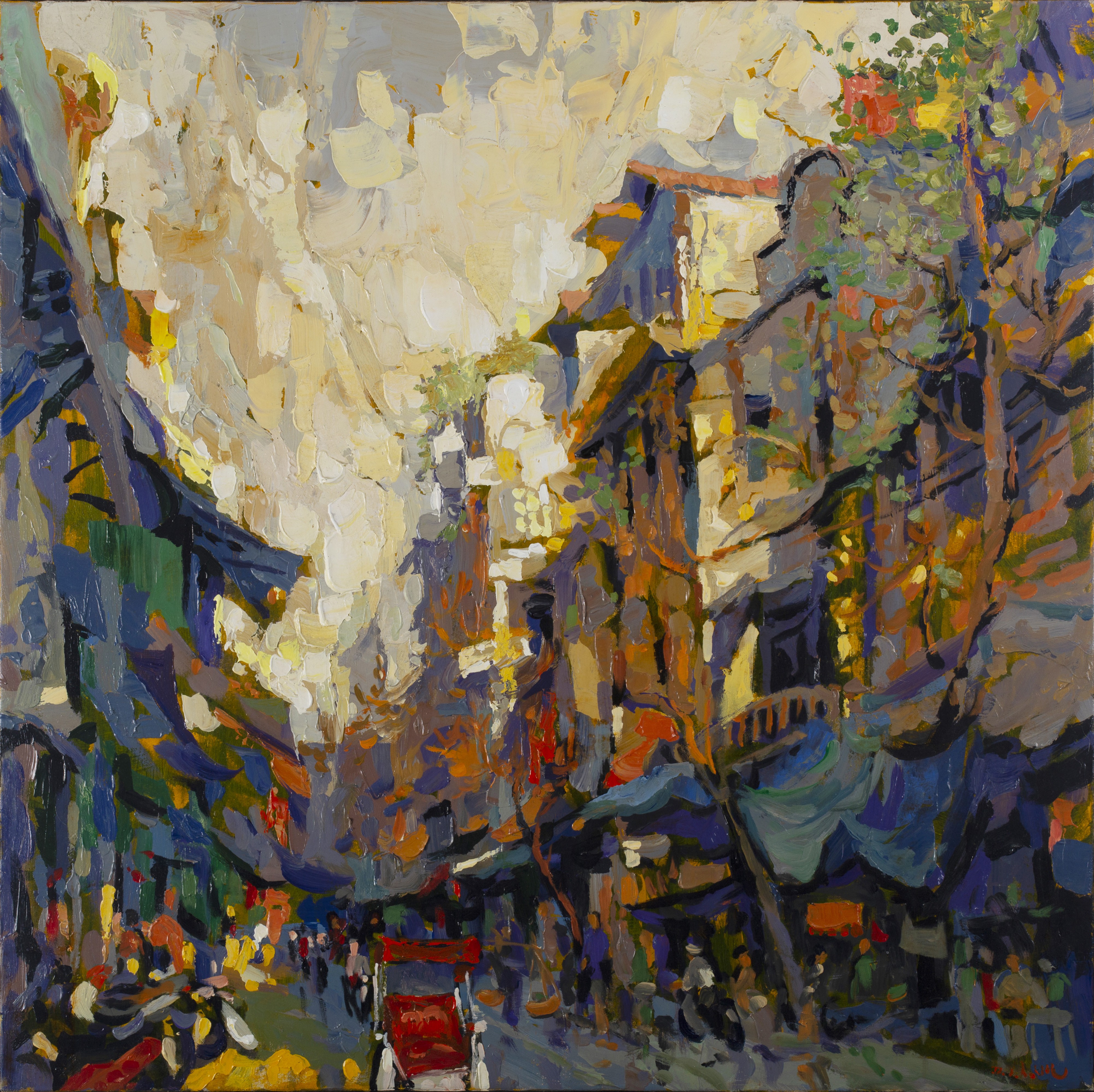 Duong Viet Nam, Hang Da Street II Impressionist Painting Duong Viet Nam, Hang Da Street II Impressionist Painting