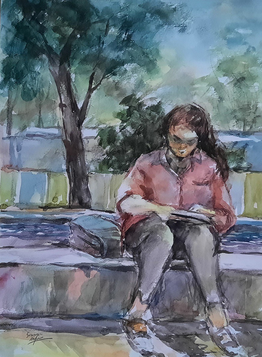 Sounya Whang, Lecture au Canal Saint Martin Paris Sounya Whang, Lecture au Canal Saint Martin Paris
