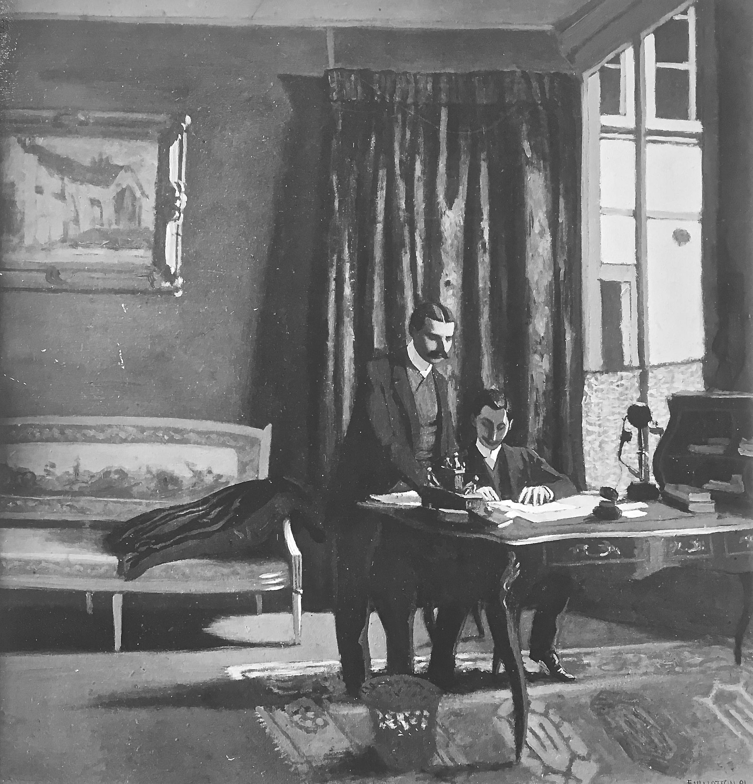 Eugène Druet, Félix VALLOTTON (1865-1925) Portrait de Josse et Gaston BERNHEIM Eugène Druet, Félix VALLOTTON (1865-1925) Portrait de Josse et Gaston BERNHEIM