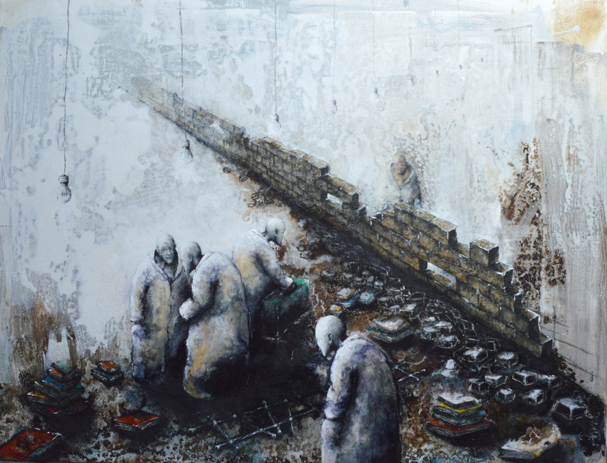 Alberto Letamendi, Loturak vs Lokarriak Mixed Media Painting Alberto Letamendi, Loturak vs Lokarriak Mixed Media Painting