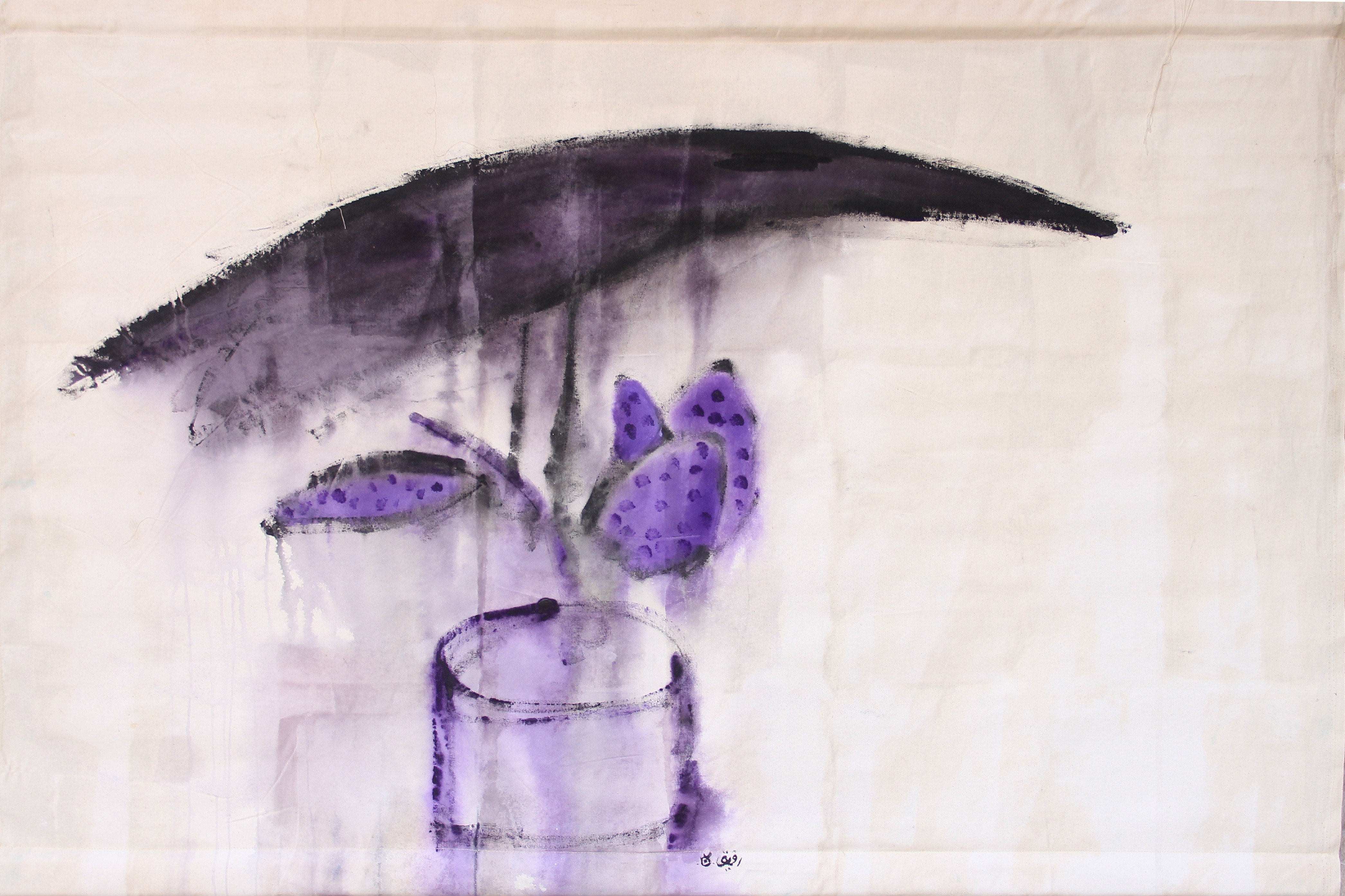 Rafik Majzoub, Crow on a velvet cactus Rafik Majzoub, Crow on a velvet cactus