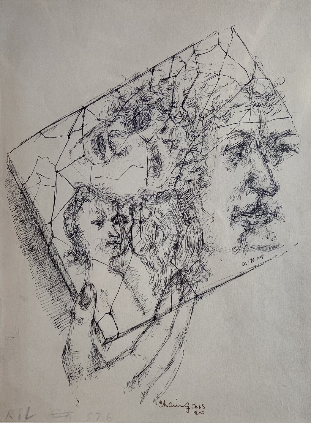 Chaim Gross, Composition avec visages Chaim Gross, Composition avec visages