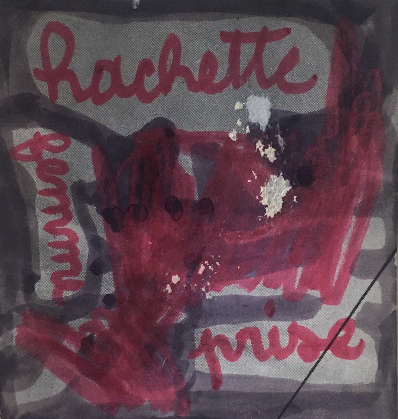 Roland Sabatier, 1964 Rouge gris LETTRISME Red Grey Roland Sabatier, 1964 Rouge gris LETTRISME Red Grey