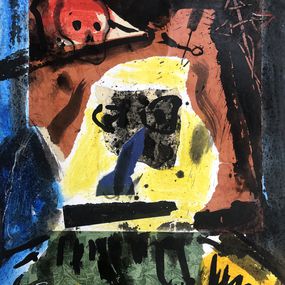 Painting, Character and skull, Joaquim Falcó