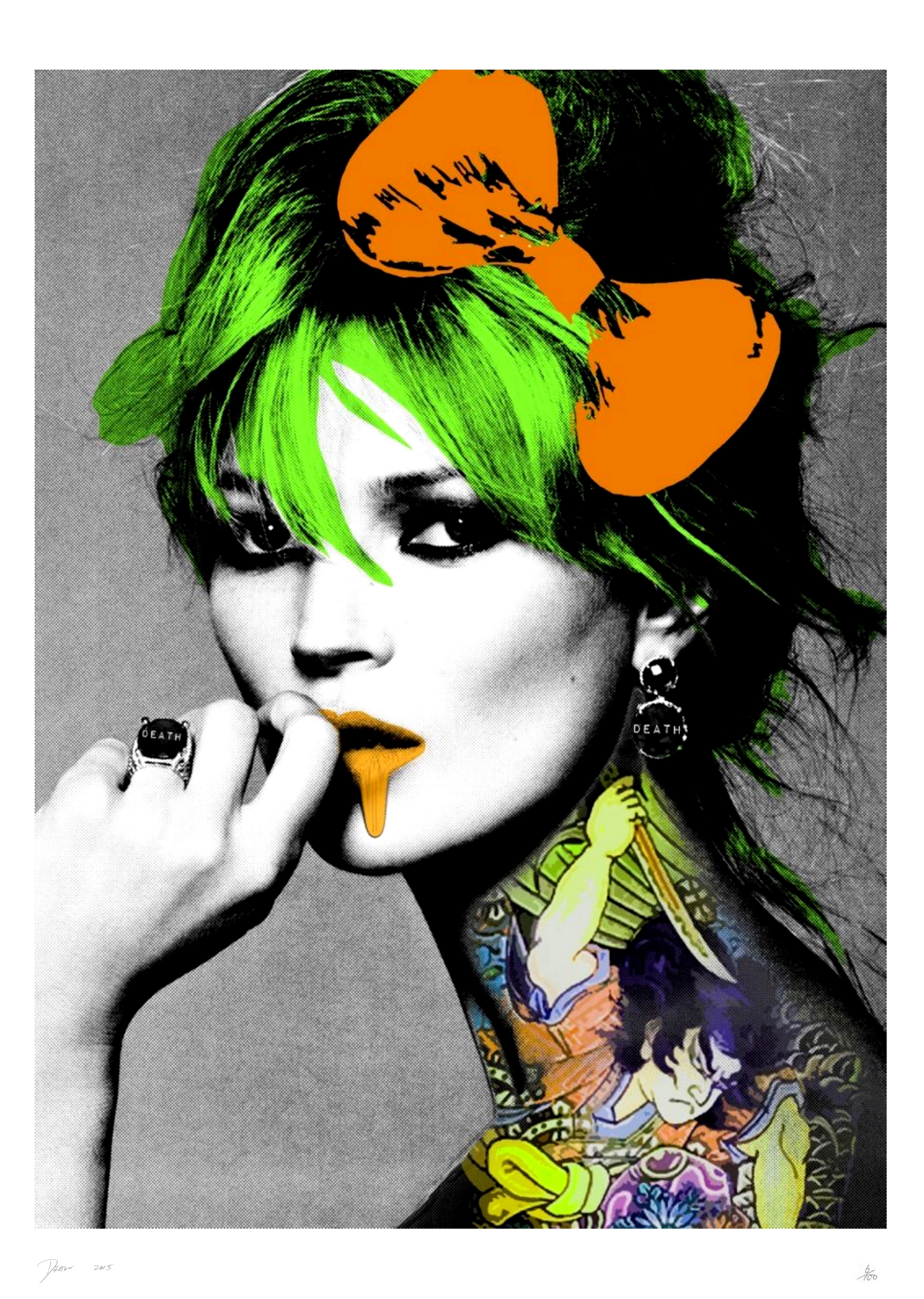 Death NYC, Kate Moss Drip Tattoo Orange Death NYC, Kate Moss Drip Tattoo Orange