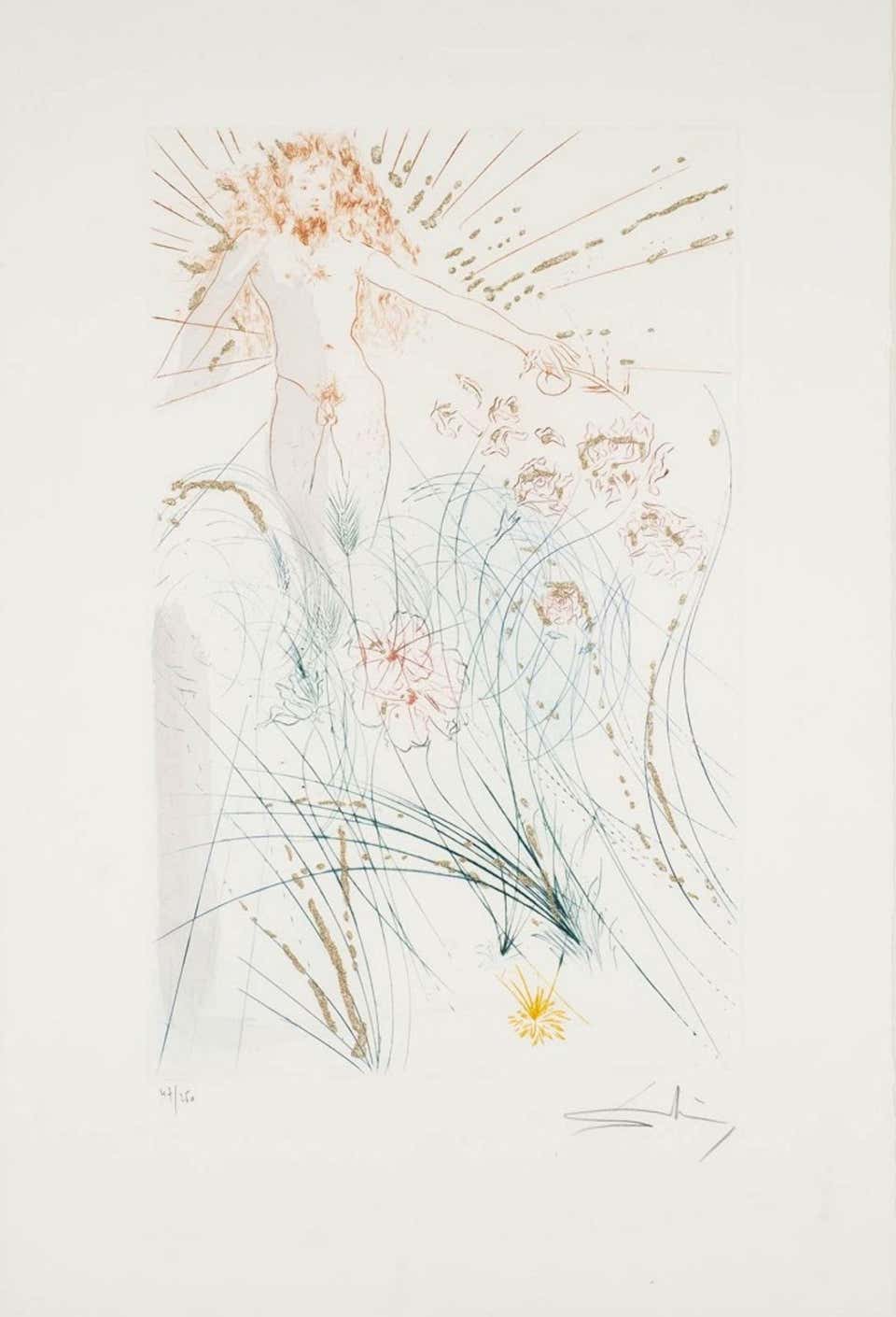 Salvador Dali, The Beloved Feeds between the Lilies Salvador Dali, The Beloved Feeds between the Lilies