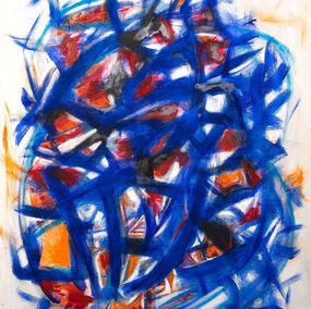 Painting, Blue and Orange Match, Giorgio Lo Fermo