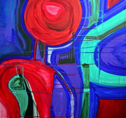 Peinture, 3 Figures, Elena Bandurka