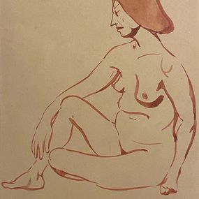 Dibujo, Nude of Woman, Jean-Raymond Delpech