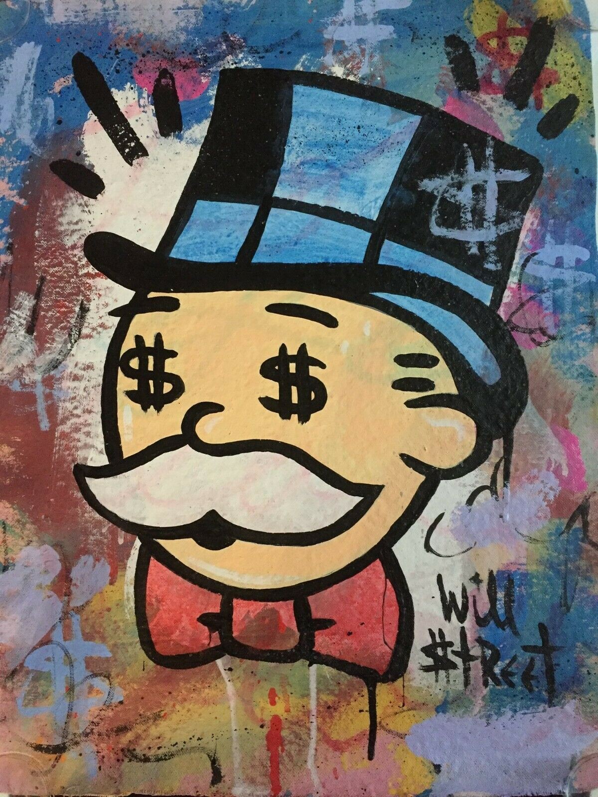 NEW Hermes Monopoly Man Custom Graffiti Art Print Poster Canvas Alec Money
