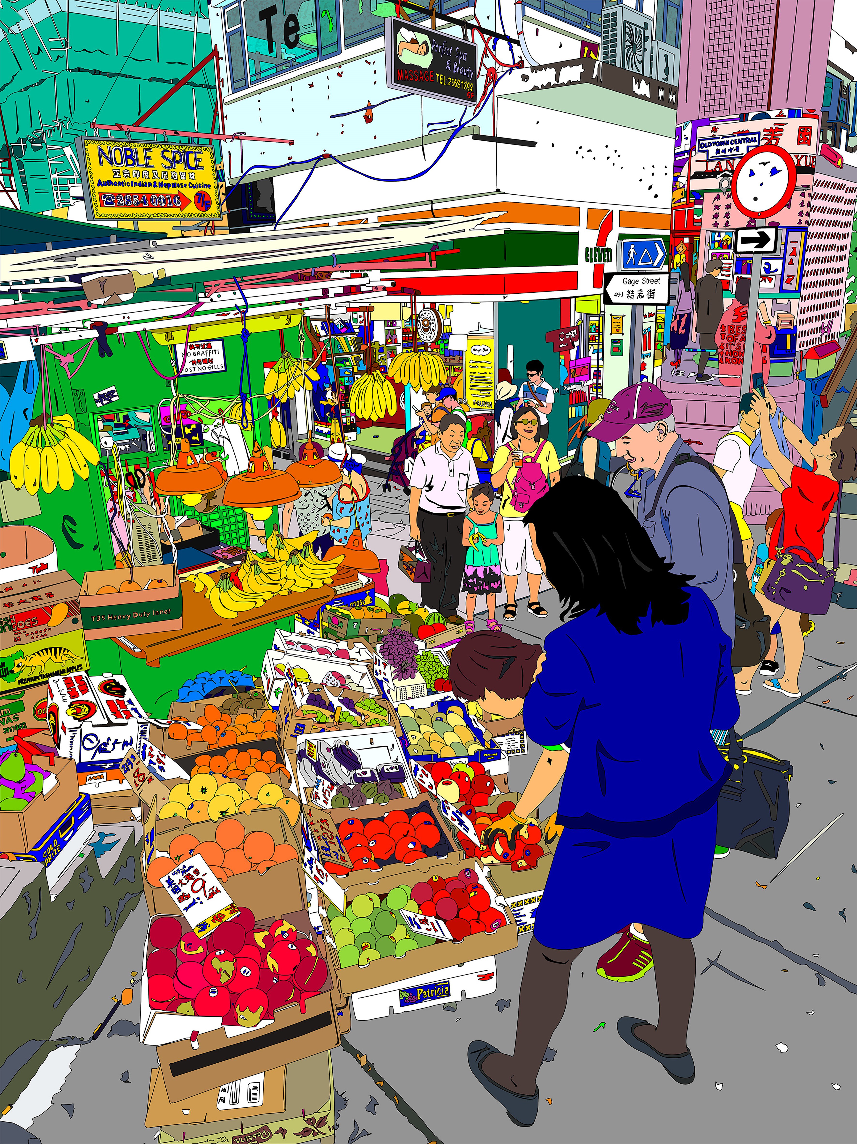 Marco Santaniello, Gage Street Fruits corner, HK Marco Santaniello, Gage Street Fruits corner, HK