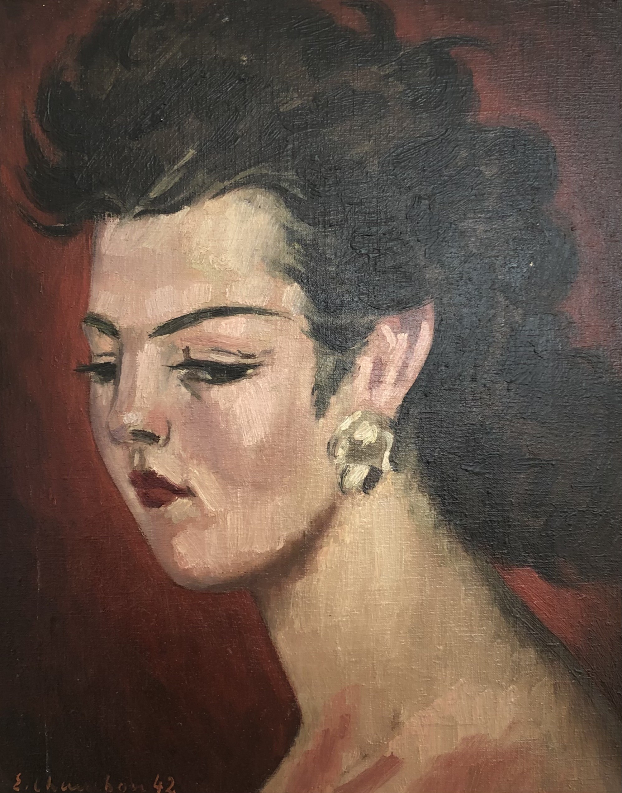 Emile-François Chambon, Portrait à la boucle d'oreille de Ludmilla Barta Emile-François Chambon, Portrait à la boucle d'oreille de Ludmilla Barta
