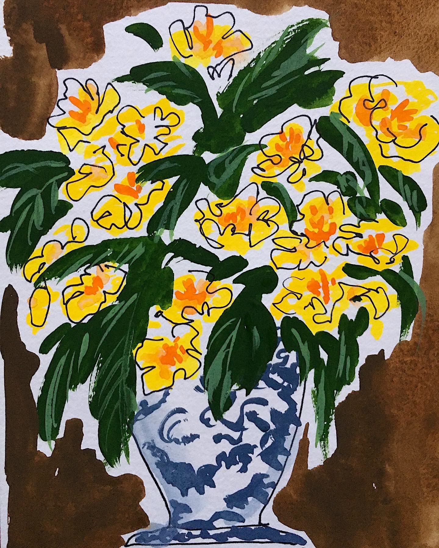 Manuel Santelices, Flower vase, yellow Manuel Santelices, Flower vase, yellow