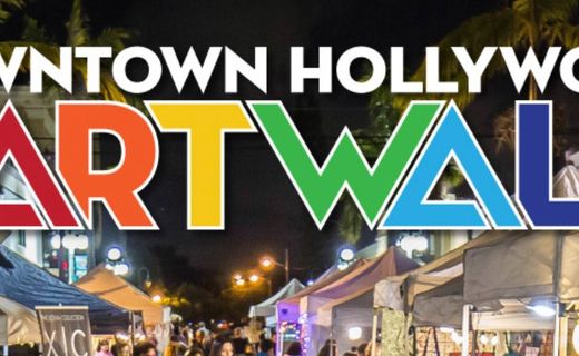 Promenade artistique au centre-ville d'Hollywood
